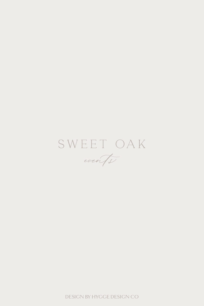 Custom brand for Sweet Oak Events 